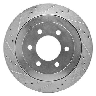 R1 Concepts® - eLINE™ Drilled and Slotted 1-Piece Rear Driver Side Brake Rotor