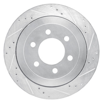 R1 Concepts® - eLINE™ Drilled and Slotted 1-Piece Rear Passenger Side Brake Rotor