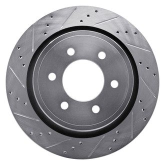 R1 Concepts® - eLINE™ Drilled and Slotted 1-Piece Rear Driver Side Brake Rotor