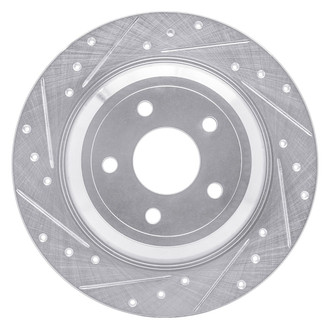 R1 Concepts® - eLINE™ Drilled and Slotted 1-Piece Rear Driver Side Brake Rotor