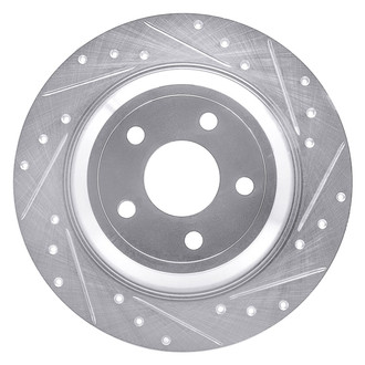 R1 Concepts® - eLINE™ Drilled and Slotted 1-Piece Rear Passenger Side Brake Rotor