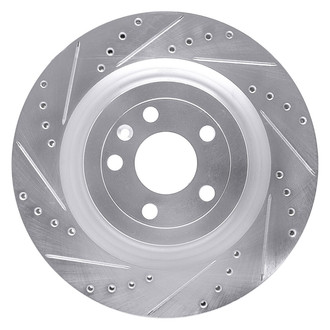 R1 Concepts® - eLINE™ Drilled and Slotted 1-Piece Front Driver Side Brake Rotor
