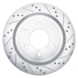 R1 Concepts® - eLINE™ Drilled and Slotted 1-Piece Rear Passenger Side Brake Rotor