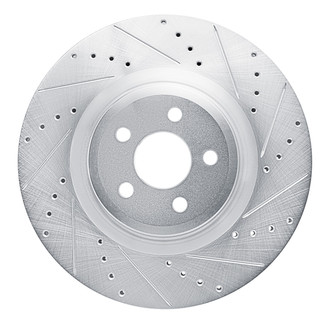 R1 Concepts® - eLINE™ Drilled and Slotted 1-Piece Front Passenger Side Brake Rotor