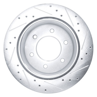 R1 Concepts® - eLINE™ Drilled and Slotted 1-Piece Rear Driver Side Brake Rotor
