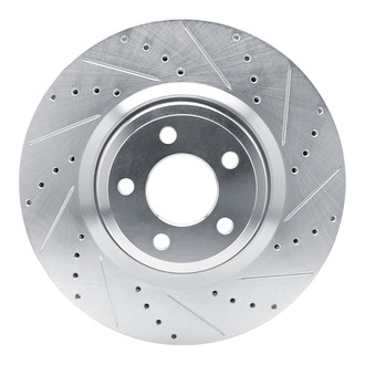 R1 Concepts® - eLINE™ Drilled and Slotted 1-Piece Front Passenger Side Brake Rotor