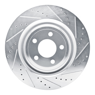 R1 Concepts® - eLINE™ Drilled and Slotted 1-Piece Rear Passenger Side Brake Rotor