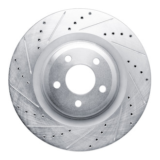 R1 Concepts® - eLINE™ Drilled and Slotted 1-Piece Front Driver Side Brake Rotor
