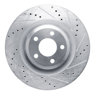 R1 Concepts® - eLINE™ Drilled and Slotted 1-Piece Front Passenger Side Brake Rotor