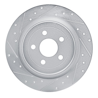 R1 Concepts® - eLINE™ Drilled and Slotted 1-Piece Rear Driver Side Brake Rotor