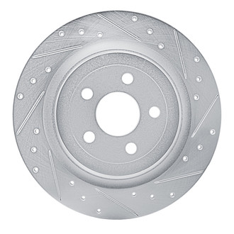 R1 Concepts® - eLINE™ Drilled and Slotted 1-Piece Rear Passenger Side Brake Rotor