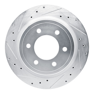 R1 Concepts® - eLINE™ Drilled and Slotted 1-Piece Rear Driver Side Brake Rotor