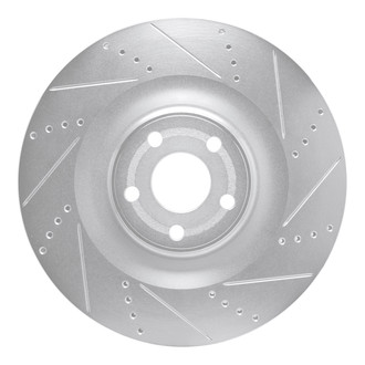 R1 Concepts® - eLINE™ Drilled and Slotted 1-Piece Front Passenger Side Brake Rotor
