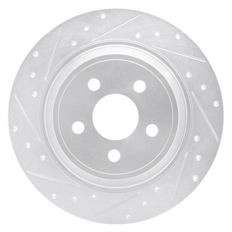 R1 Concepts® - eLINE™ Drilled and Slotted 1-Piece Rear Driver Side Brake Rotor