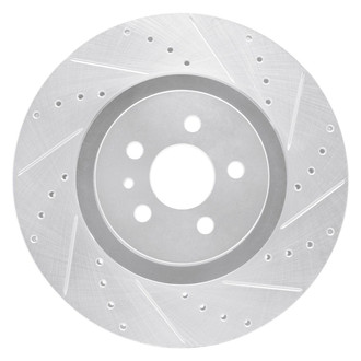 R1 Concepts® - eLINE™ Drilled and Slotted 1-Piece Front Passenger Side Brake Rotor