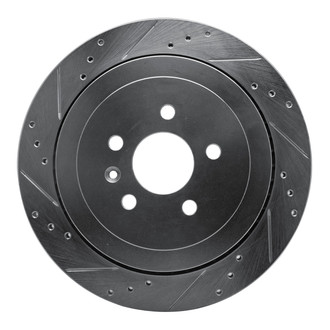 R1 Concepts® - eLINE™ Drilled and Slotted 1-Piece Rear Driver Side Brake Rotor
