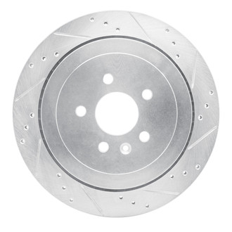 R1 Concepts® - eLINE™ Drilled and Slotted 1-Piece Rear Passenger Side Brake Rotor