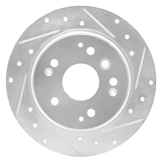 R1 Concepts® - eLINE™ Drilled and Slotted 1-Piece Rear Passenger Side Brake Rotor