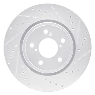 R1 Concepts® - eLINE™ Drilled and Slotted 1-Piece Front Passenger Side Brake Rotor