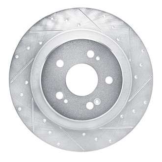 R1 Concepts® - eLINE™ Drilled and Slotted 1-Piece Rear Passenger Side Brake Rotor