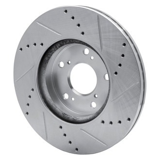 R1 Concepts® - eLINE™ Drilled and Slotted 1-Piece Front Driver Side Brake Rotor
