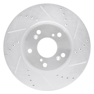 R1 Concepts® - eLINE™ Drilled and Slotted 1-Piece Front Passenger Side Brake Rotor
