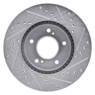 R1 Concepts® - eLINE™ Drilled and Slotted 1-Piece Front Driver Side Brake Rotor