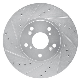 R1 Concepts® - eLINE™ Drilled and Slotted 1-Piece Front Driver Side Brake Rotor