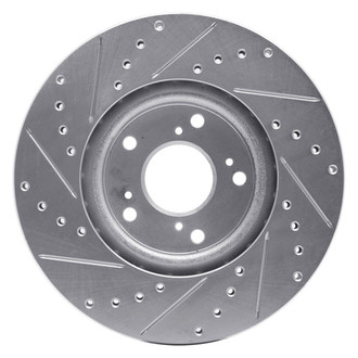 R1 Concepts® - eLINE™ Drilled and Slotted 1-Piece Front Passenger Side Brake Rotor