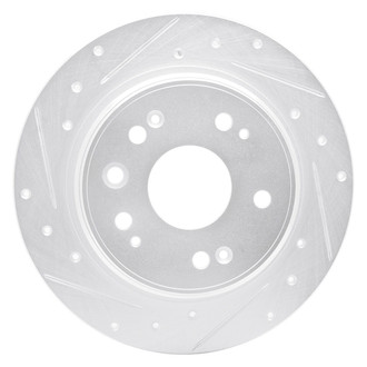 R1 Concepts® - eLINE™ Drilled and Slotted 1-Piece Rear Driver Side Brake Rotor