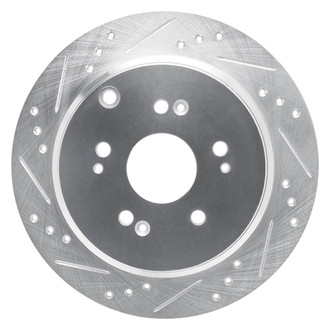 R1 Concepts® - eLINE™ Drilled and Slotted 1-Piece Rear Driver Side Brake Rotor