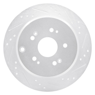 R1 Concepts® - eLINE™ Drilled and Slotted 1-Piece Rear Passenger Side Brake Rotor