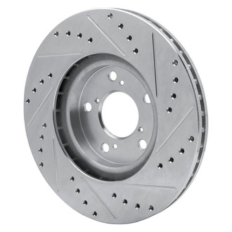 R1 Concepts® - eLINE™ Drilled and Slotted 1-Piece Front Driver Side Brake Rotor