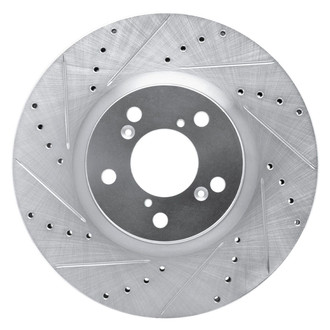 R1 Concepts® - eLINE™ Drilled and Slotted 1-Piece Front Driver Side Brake Rotor