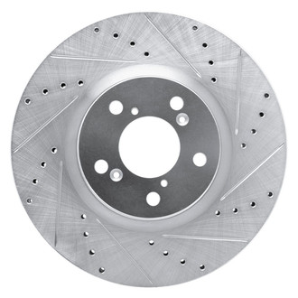 R1 Concepts® - eLINE™ Drilled and Slotted 1-Piece Front Passenger Side Brake Rotor