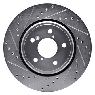 R1 Concepts® - eLINE™ Drilled and Slotted 1-Piece Front Driver Side Brake Rotor