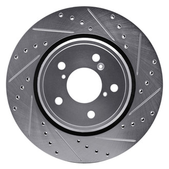 R1 Concepts® - eLINE™ Drilled and Slotted 1-Piece Front Passenger Side Brake Rotor