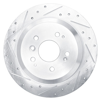 R1 Concepts® - eLINE™ Drilled and Slotted 1-Piece Rear Driver Side Brake Rotor