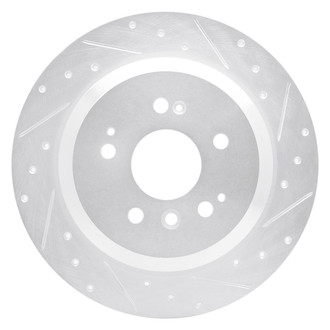 R1 Concepts® - eLINE™ Drilled and Slotted 1-Piece Rear Passenger Side Brake Rotor