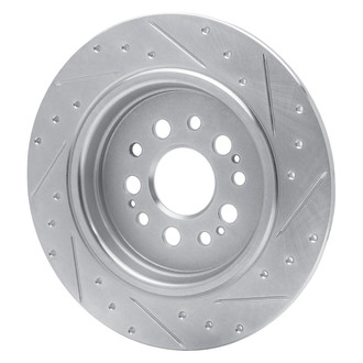 R1 Concepts® - eLINE™ Drilled and Slotted 1-Piece Rear Driver Side Brake Rotor