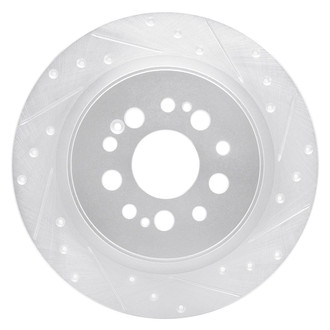 R1 Concepts® - eLINE™ Drilled and Slotted 1-Piece Rear Passenger Side Brake Rotor