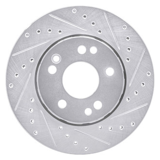 R1 Concepts® - eLINE™ Drilled and Slotted 1-Piece Front Passenger Side Brake Rotor