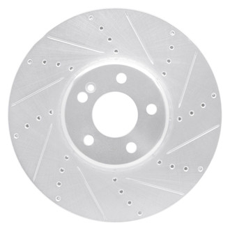 R1 Concepts® - eLINE™ Drilled and Slotted 1-Piece Front Passenger Side Brake Rotor