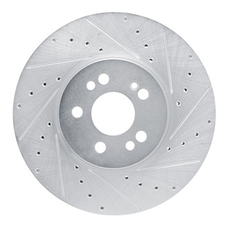 R1 Concepts® - eLINE™ Drilled and Slotted 1-Piece Front Passenger Side Brake Rotor