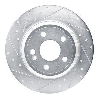 R1 Concepts® - eLINE™ Drilled and Slotted 1-Piece Rear Driver Side Brake Rotor