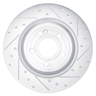 R1 Concepts® - eLINE™ Drilled and Slotted 1-Piece Rear Passenger Side Brake Rotor