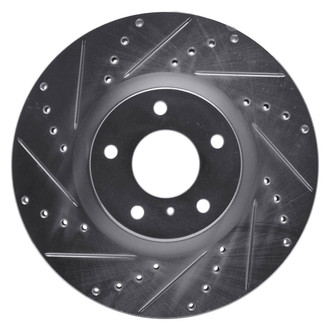 R1 Concepts® - eLINE™ Drilled and Slotted 1-Piece Front Driver Side Brake Rotor