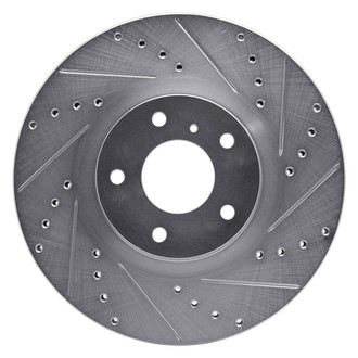 R1 Concepts® - eLINE™ Drilled and Slotted 1-Piece Front Passenger Side Brake Rotor