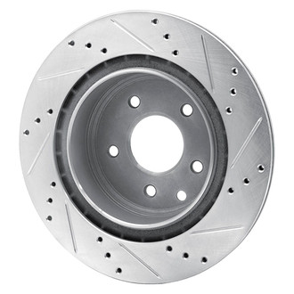 R1 Concepts® - eLINE™ Drilled and Slotted 1-Piece Rear Driver Side Brake Rotor