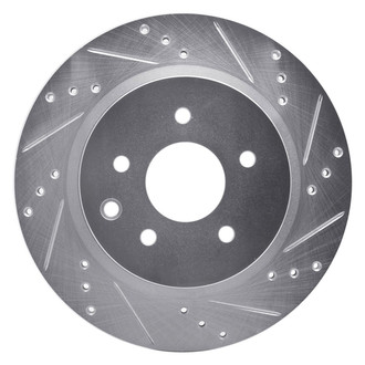 R1 Concepts® - eLINE™ Drilled and Slotted 1-Piece Rear Passenger Side Brake Rotor